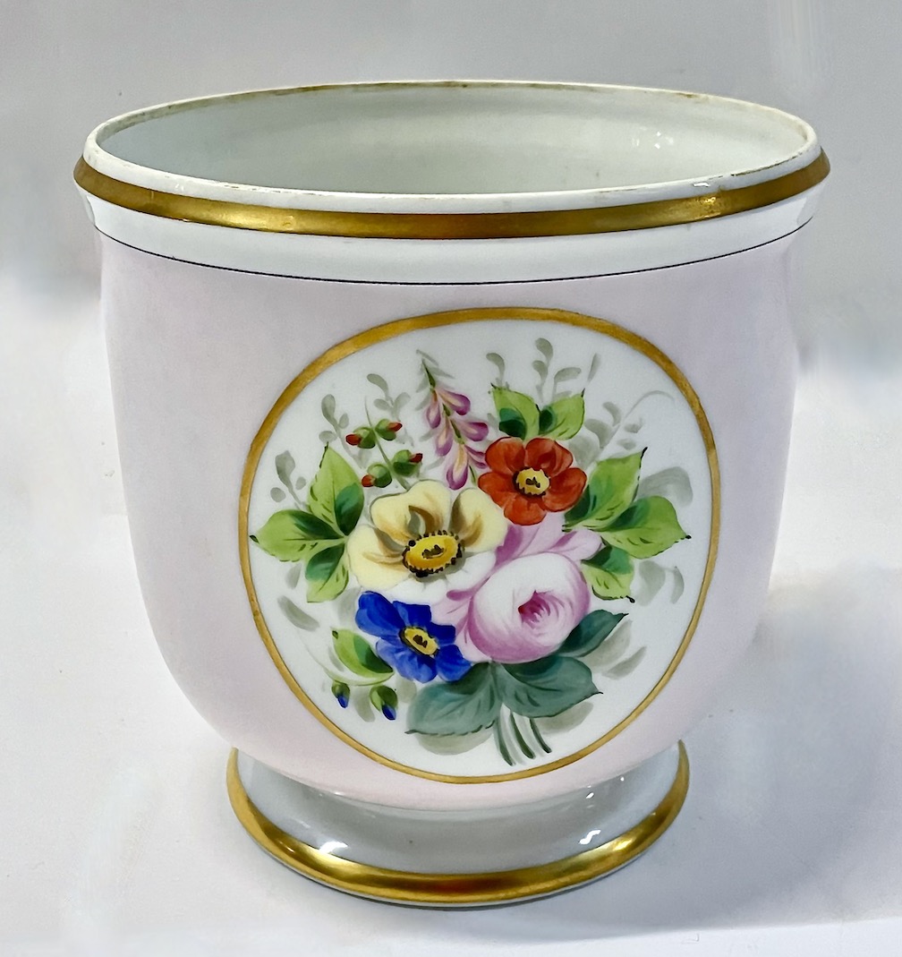 Portuguese Floral Porcelain Cachepot~P77671906