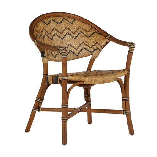 Emmet Rattan Dining Chair, Brown/Natural~P77606293