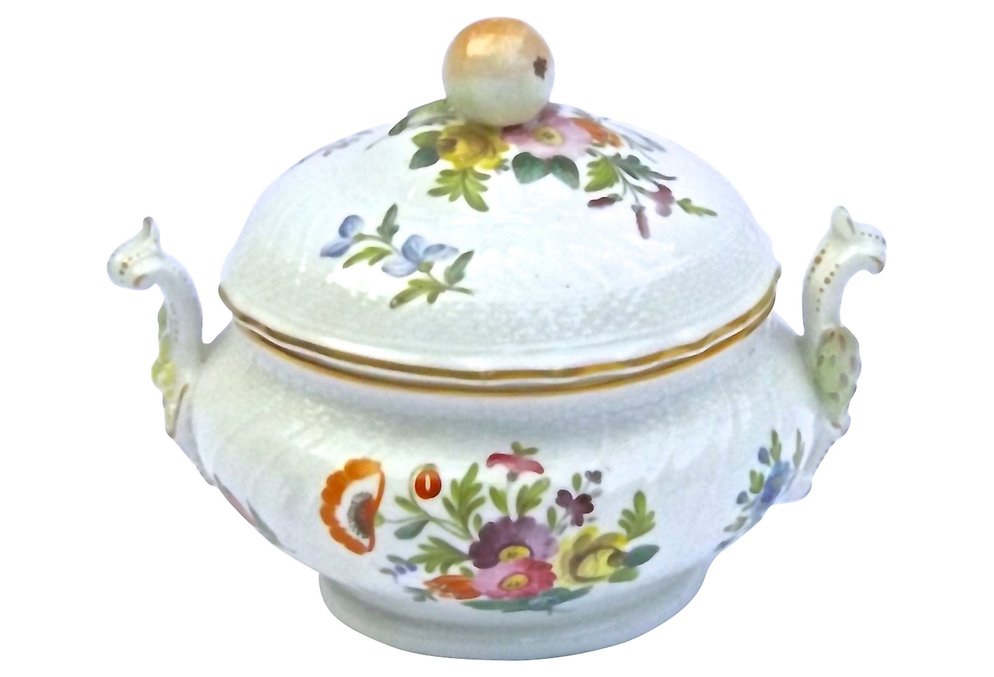 Antique Porcelain Floral Lidded Tureen~P77166452