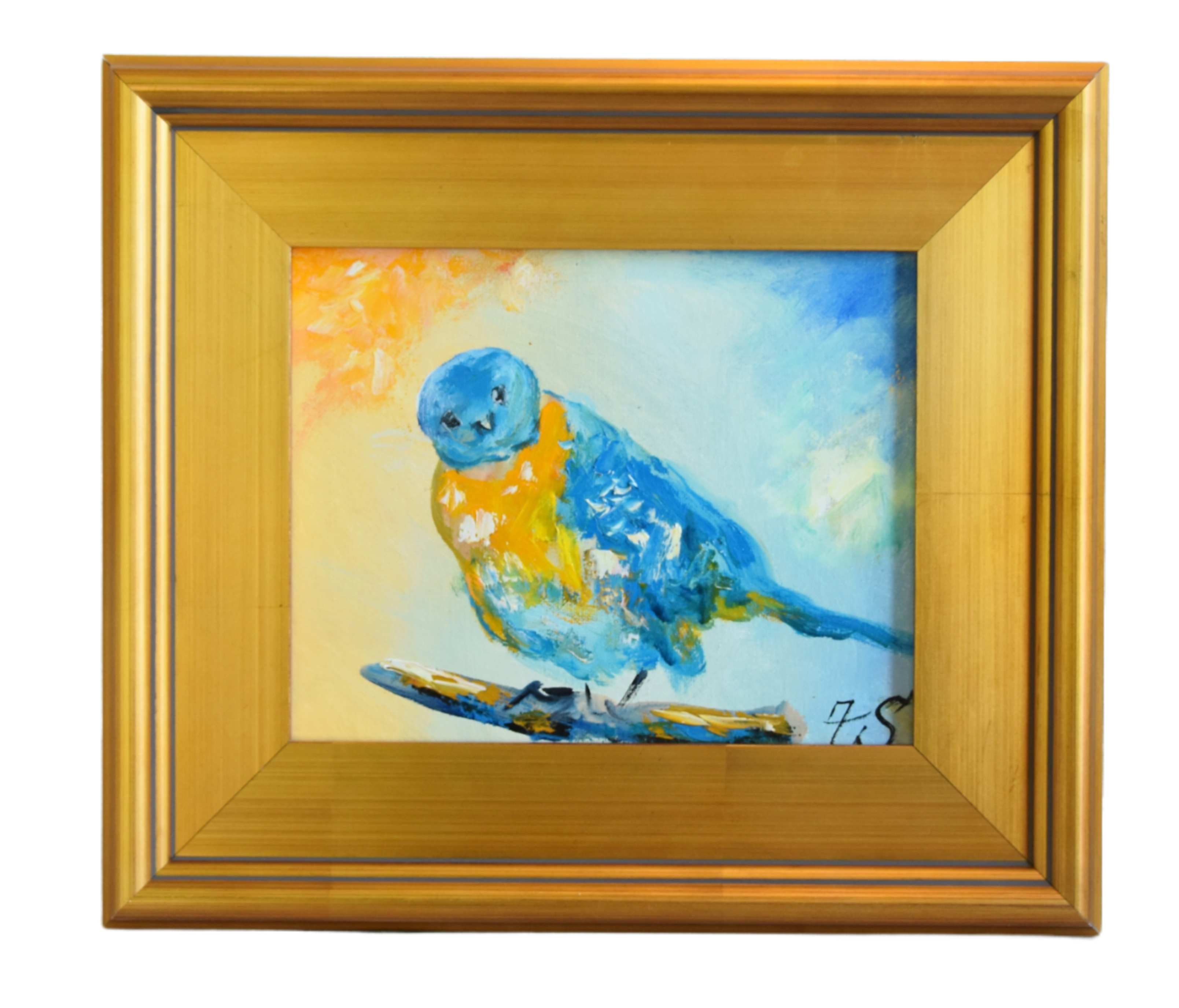 Impressionist Nature Bluebird Painting~P77666189