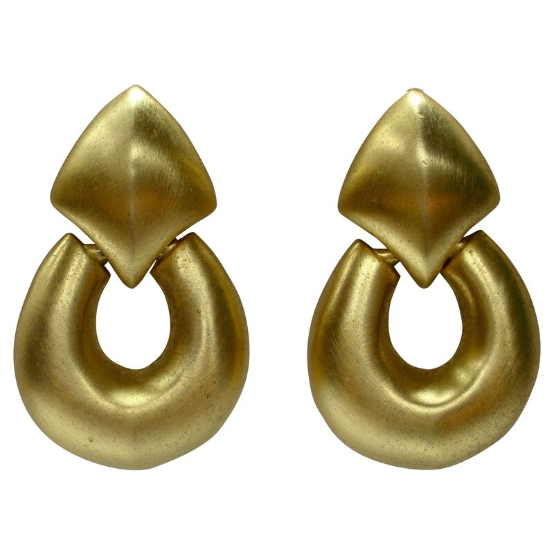 Givenchy Large Gold Knocker Earrings