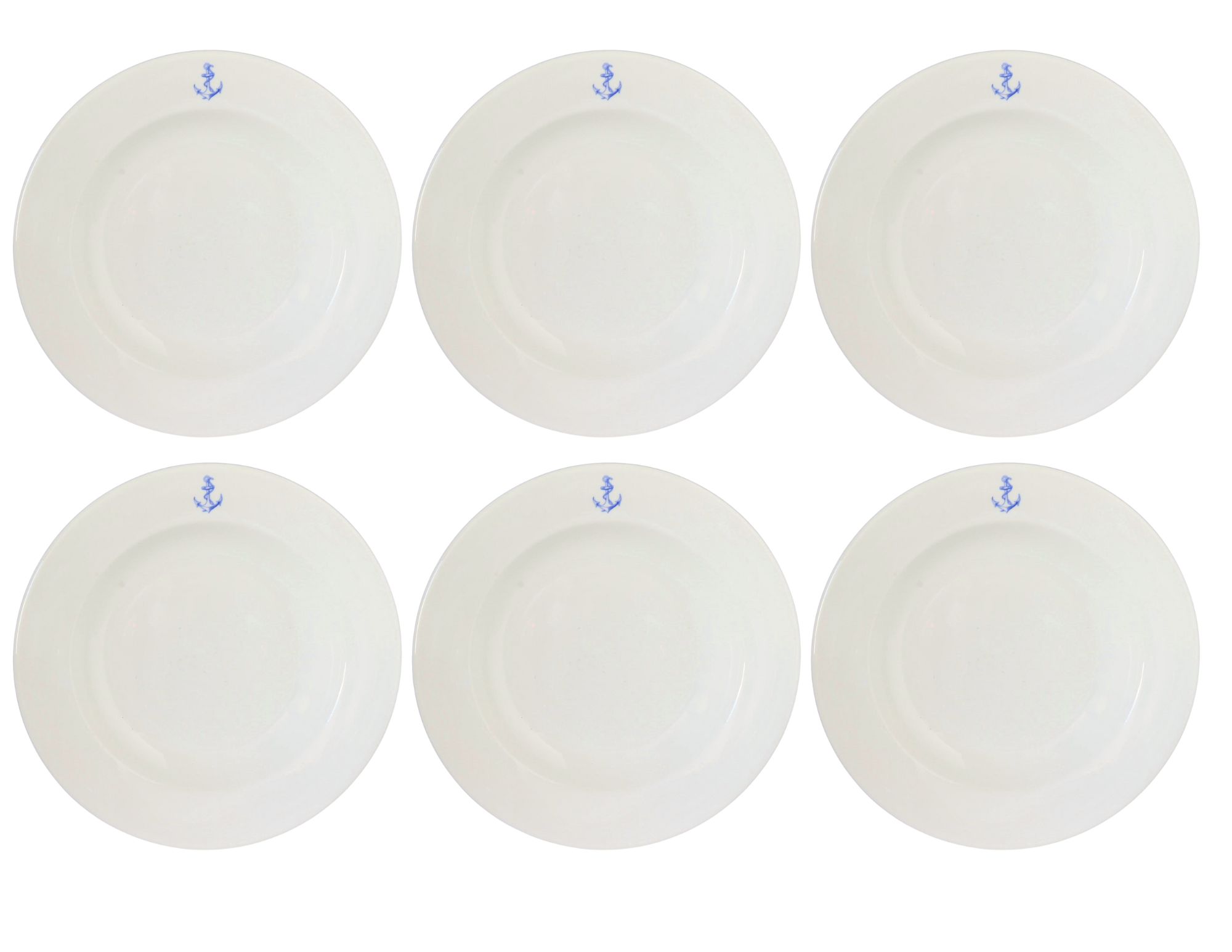 Sarreguemines French Navy Dinner Bowls~P77689054