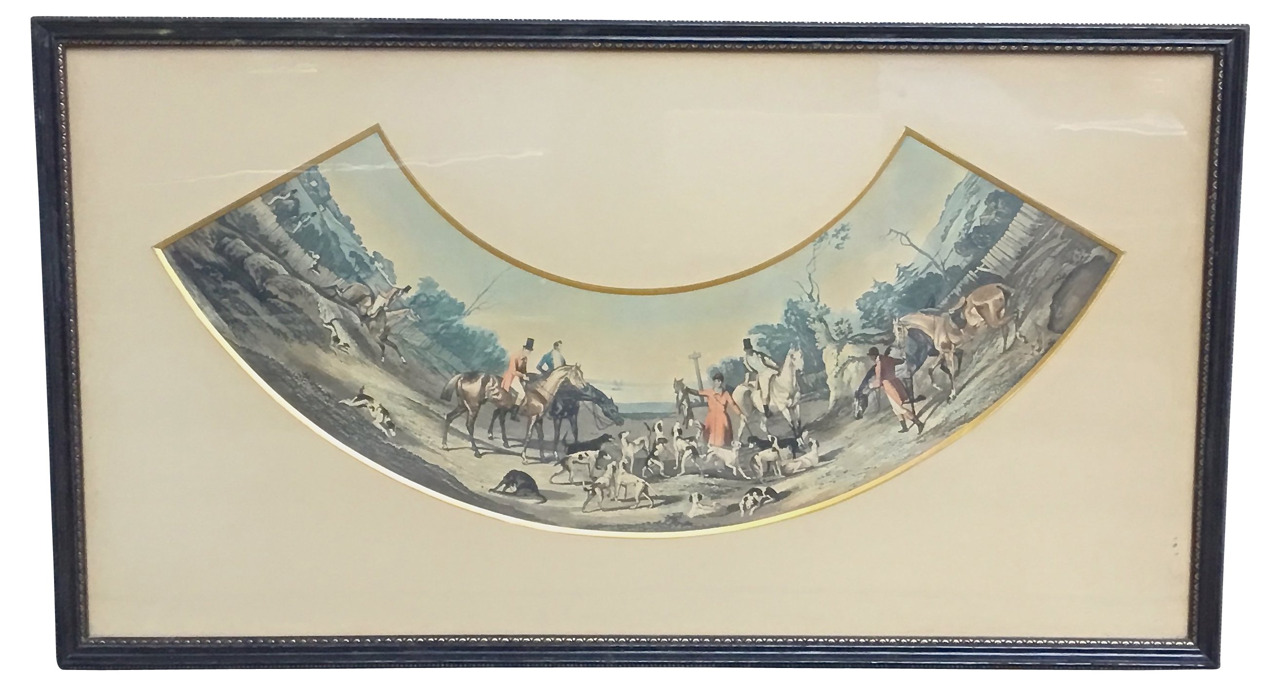 Antique French Hunt Scene Engraving~P77527033