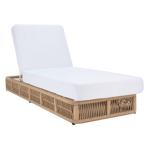 Callipso Outdoor Chaise, Natural/White~P77647874