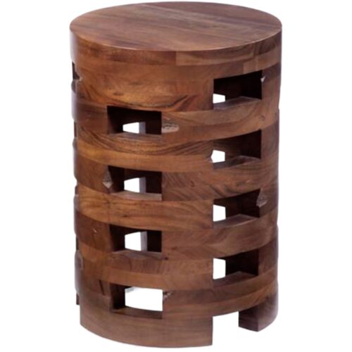Indie Round Accent Table, Natural Indie Round Accent Table, Natural