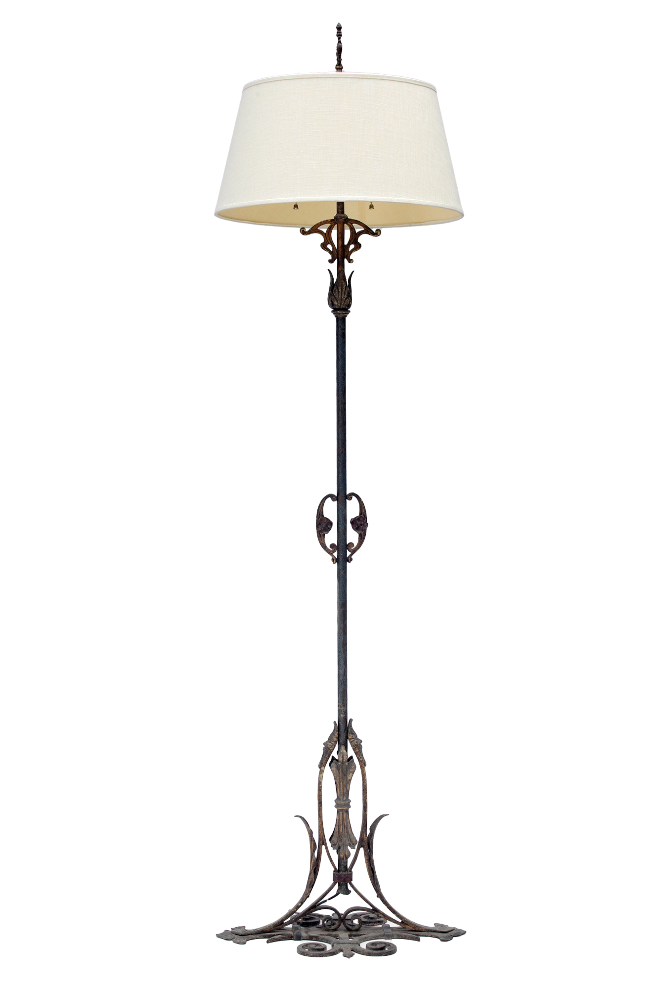 Art Noveau Bronze & Iron Floor Lamp~P77725849