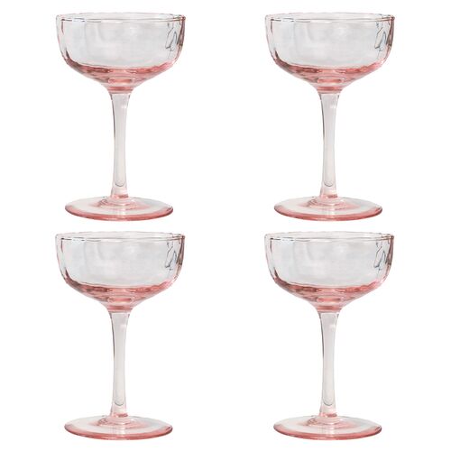 S/4 Puro Cocktail Coupes, Blush