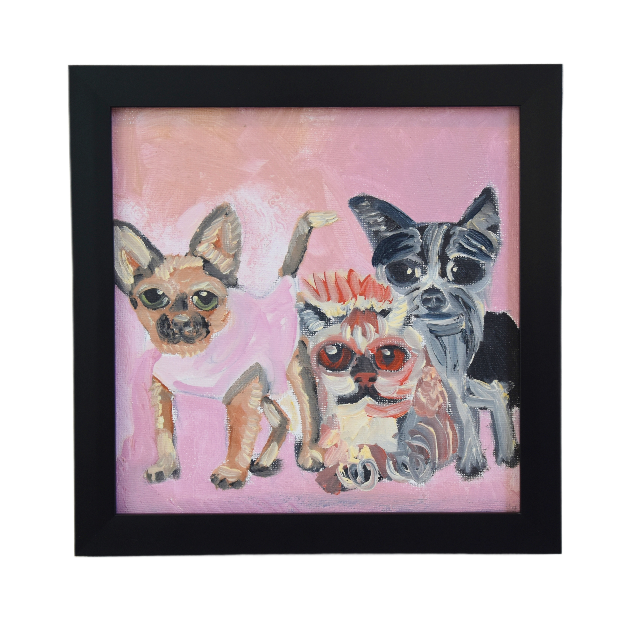 Puppy Dog Best Friends Folk Art Painting~P77688880