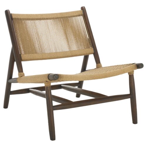 Torick Woven Accent Chair, Walnut/Natural