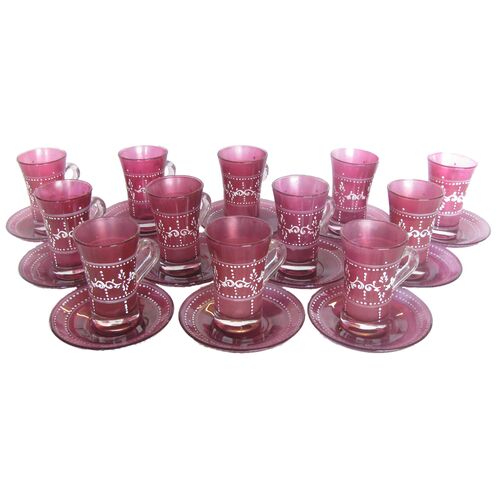 Turkish Glasses & Saucers, 24 pieces~P77600266
