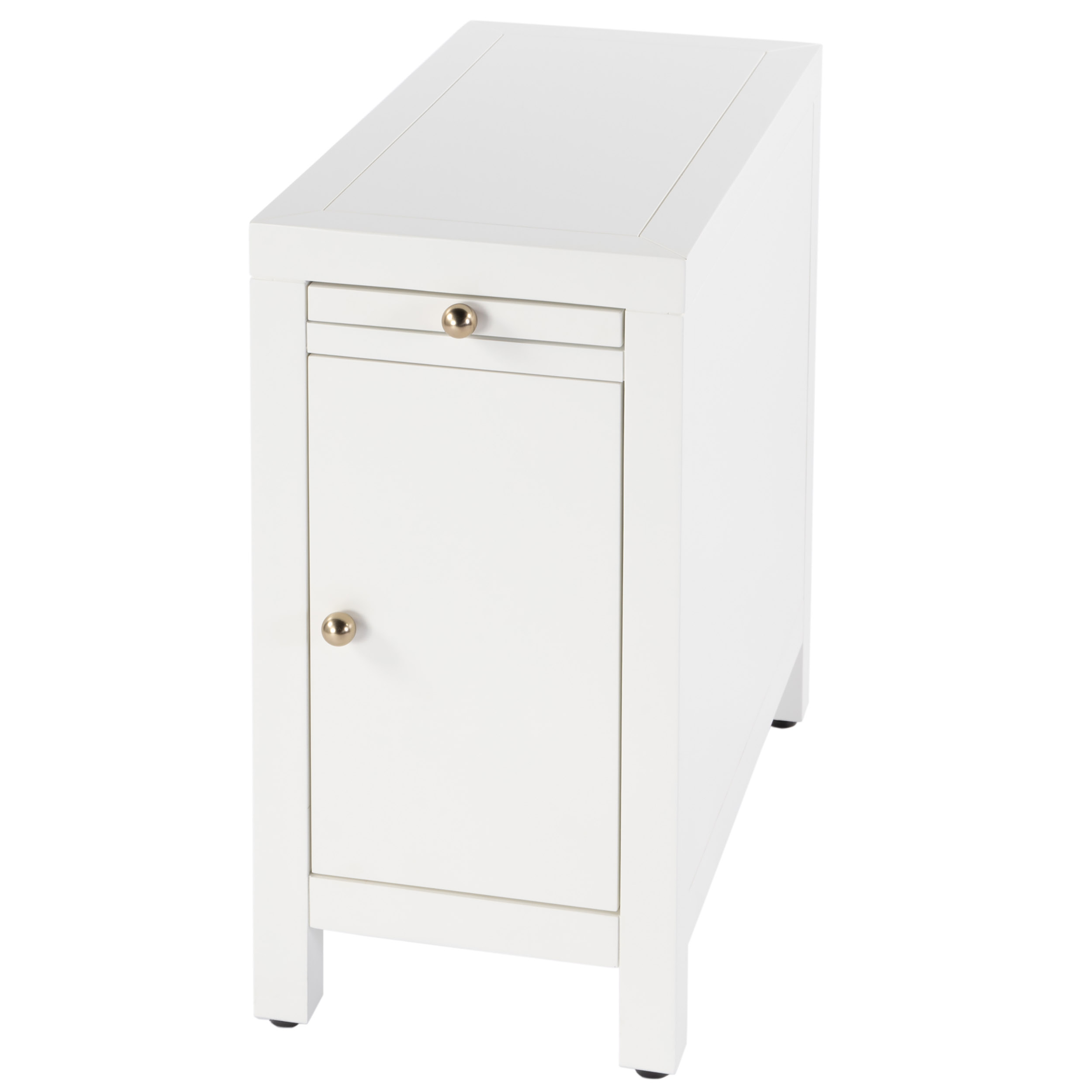 Charlie Rectangular Wood 1-Door Narrow End Table Charlie Rectangular Wood 1-Door Narrow End Table