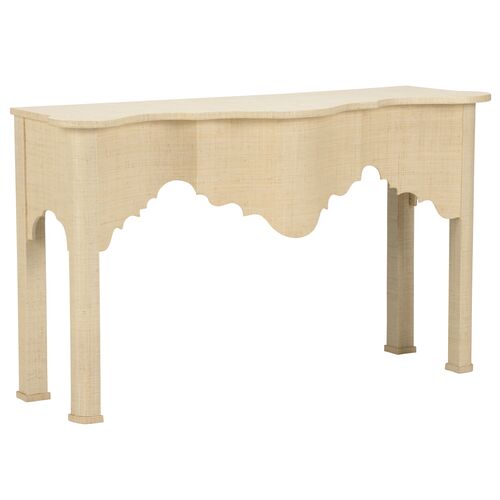 Kensington Raffia Console Table