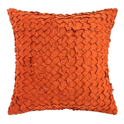 Diamond Ruche Satin 20" Throw Pillow Diamond Ruche Satin 20" Throw Pillow