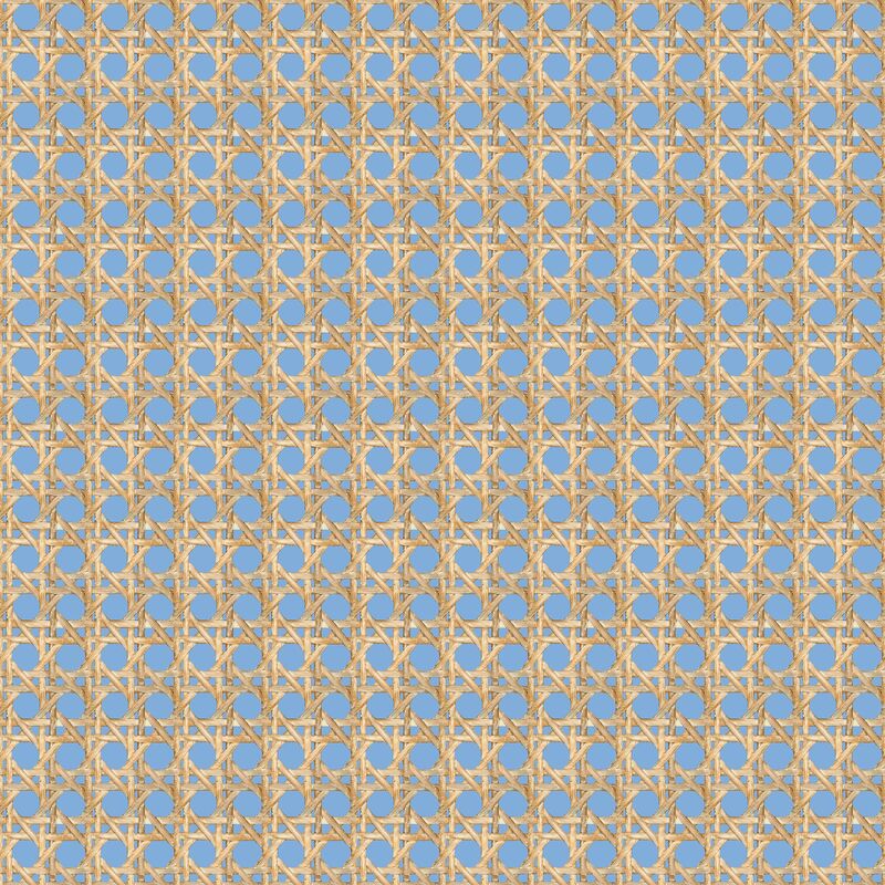 WALLSHOPPE - Large Caning Wallpaper, Denim | One Kings Lane