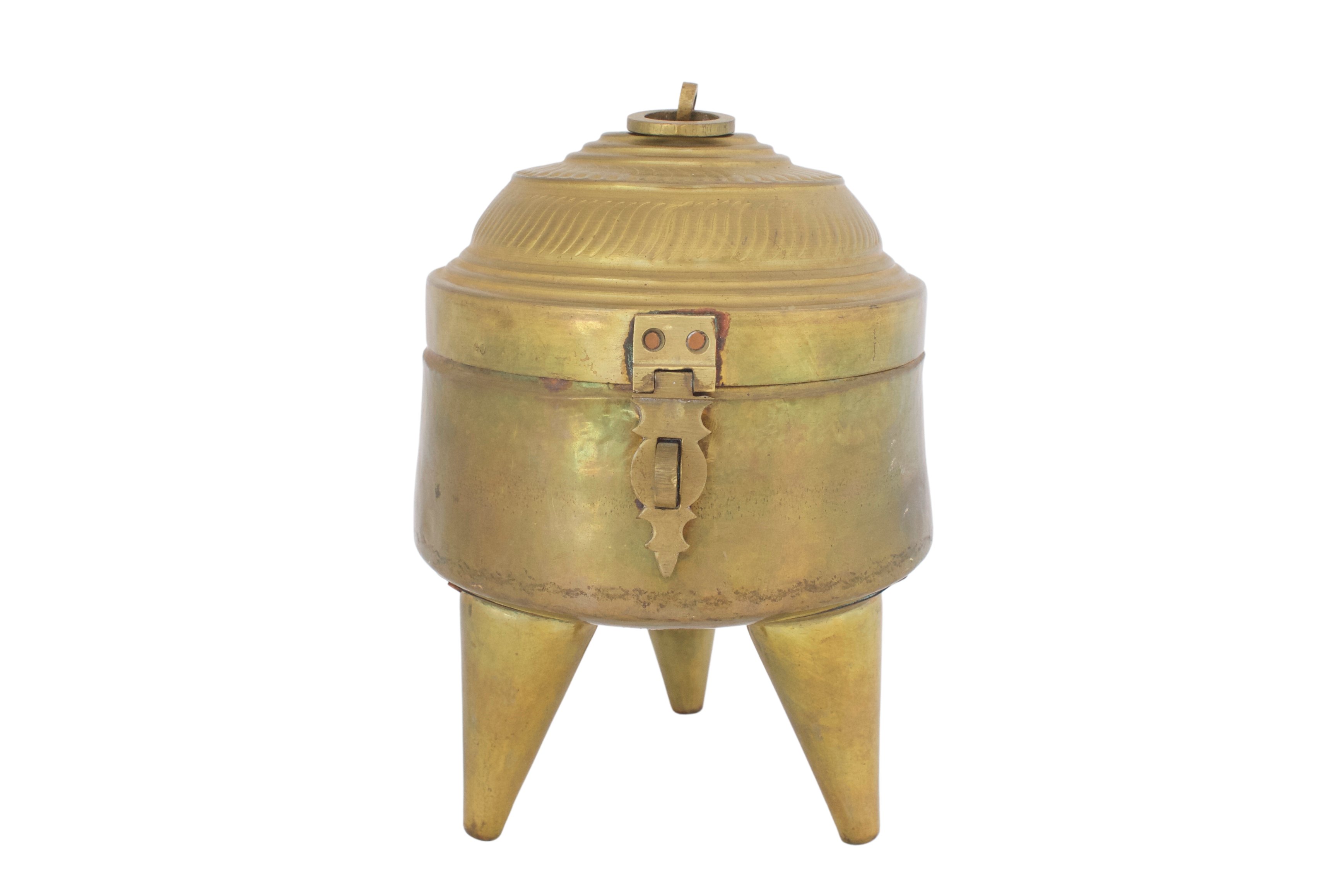 Antique Brass Betel Nut Box~P77613899
