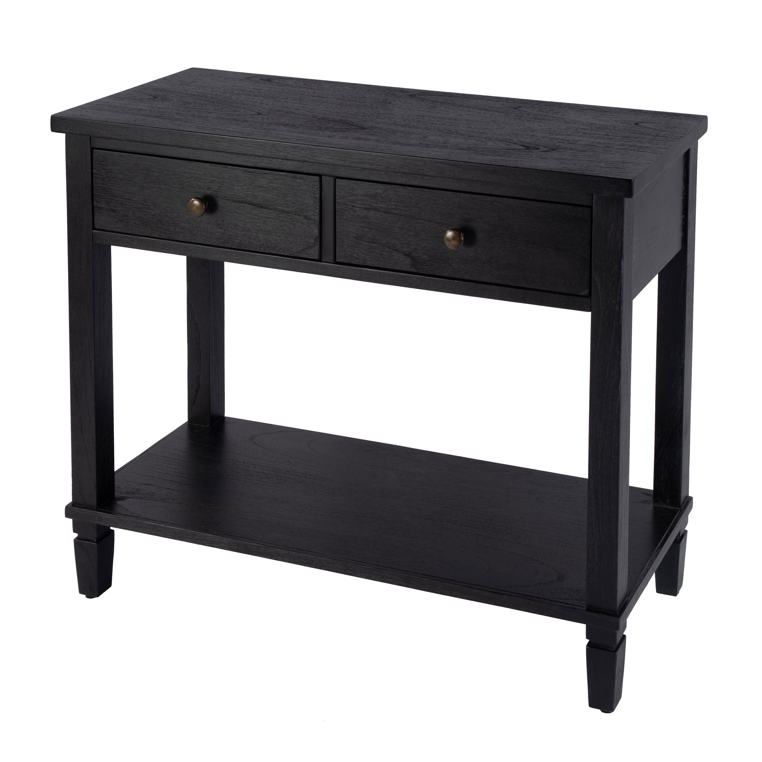 Myrtle Console Table, Washed Black Myrtle Console Table, Washed Black