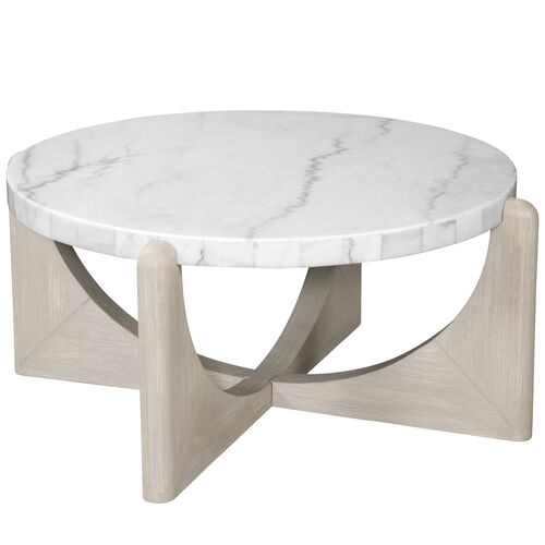 Holden Cocktail Table, Driftwood/White Marble