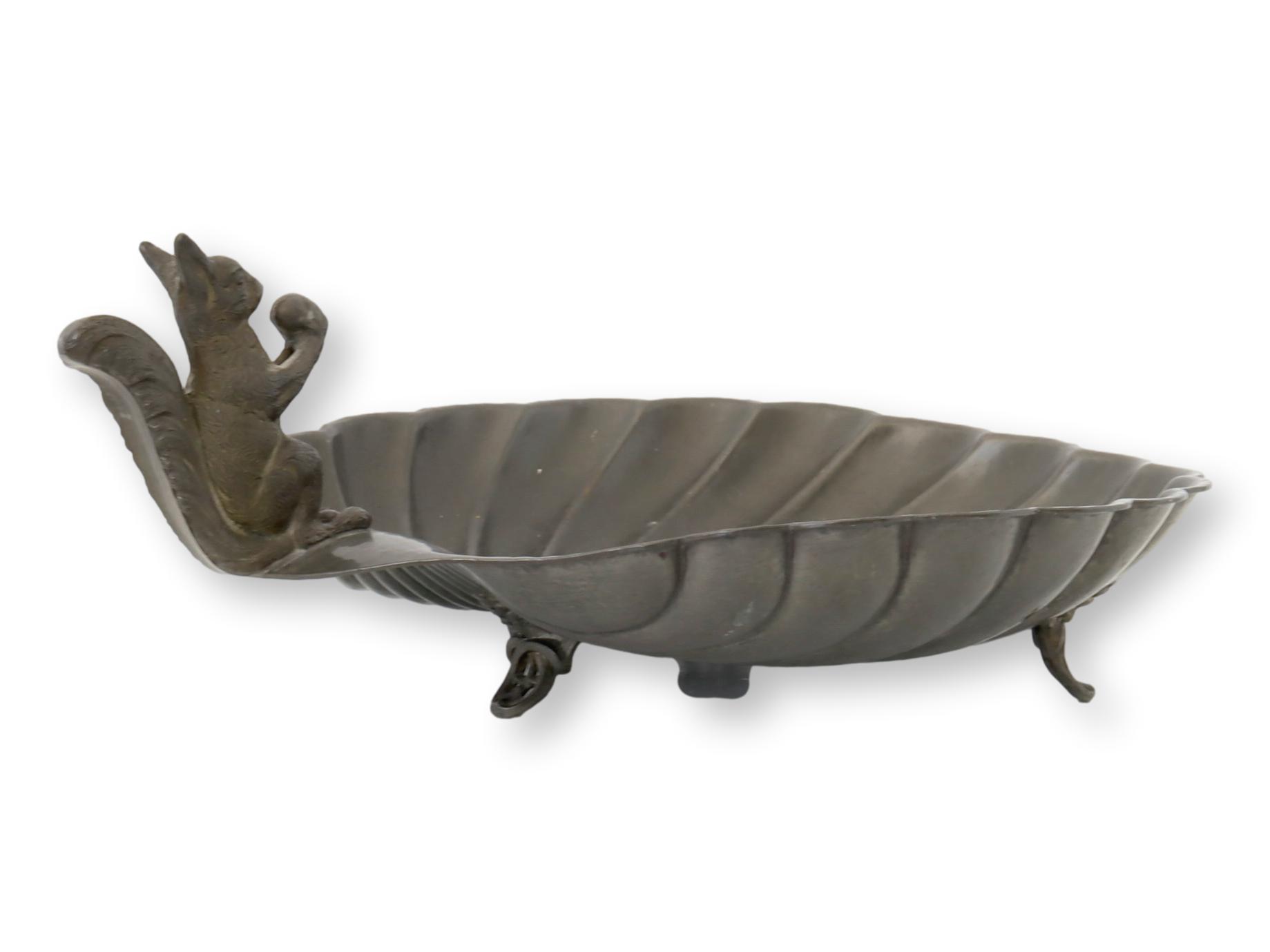 English Pewter Squirrel Footed Dish~P77676244