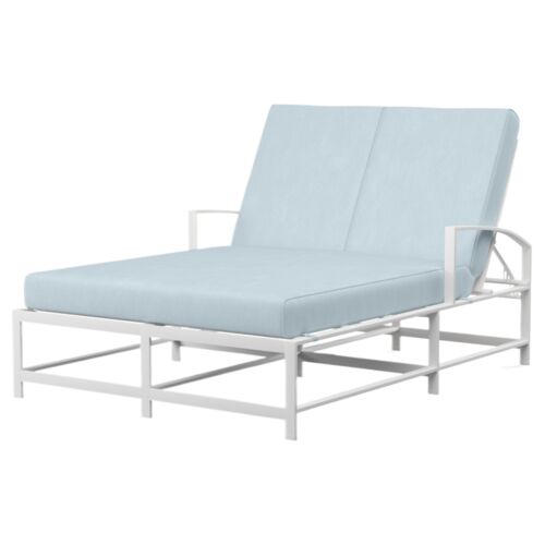 Galtier Outdoor Aluminum Double Chaise Galtier Outdoor Aluminum Double Chaise