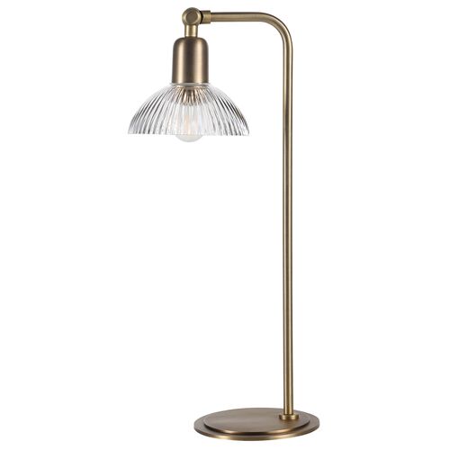 Saro Table Lamp, Antique Brushed Brass
