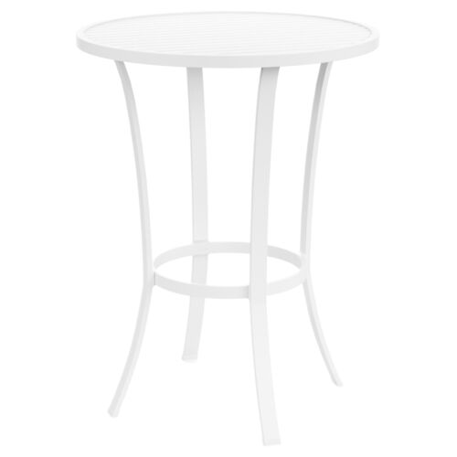 Galtier Outdoor Aluminum Pub Table, White