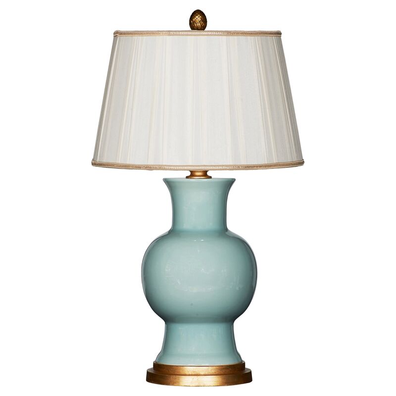 Emmy Couture Table Lamp, Celedon