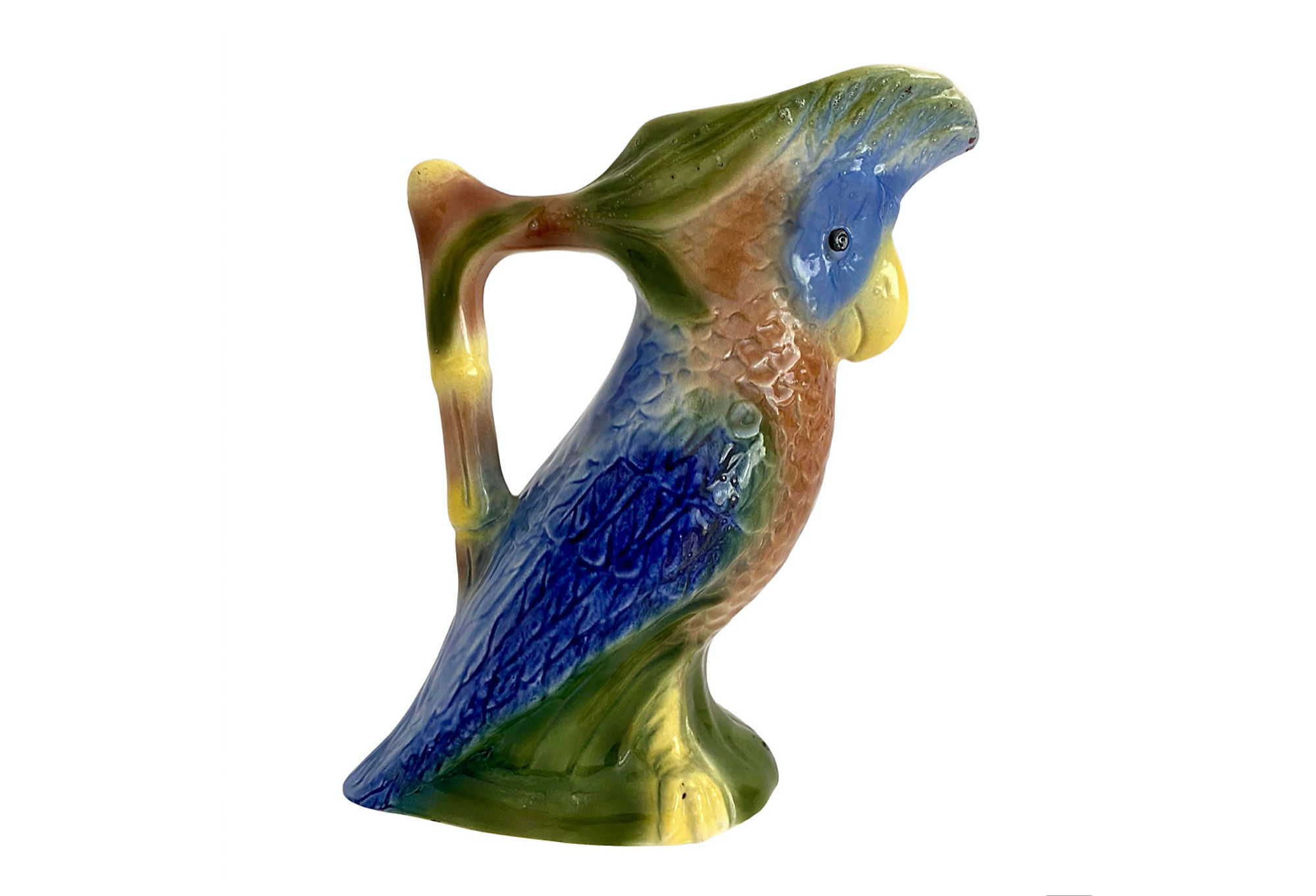 1940s California Pottery Parrot Pitcher~P77597853