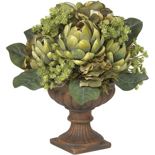 10" Faux Artichoke Flower Arrangement 10" Faux Artichoke Flower Arrangement~P111113214