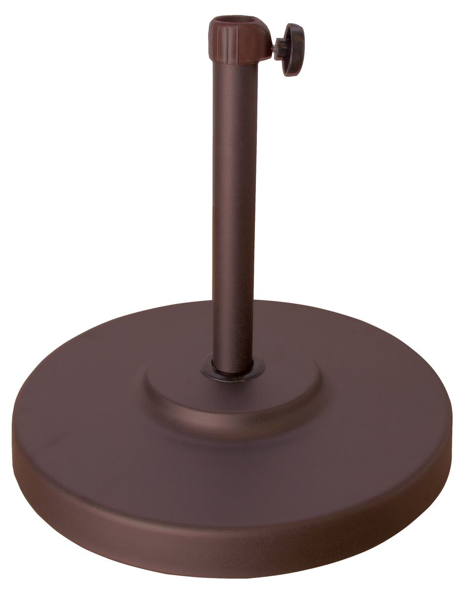 9ft patio table umbrella CABANA 9 Ft Patio Umbrella with Square Concrete Base Included, Coffee