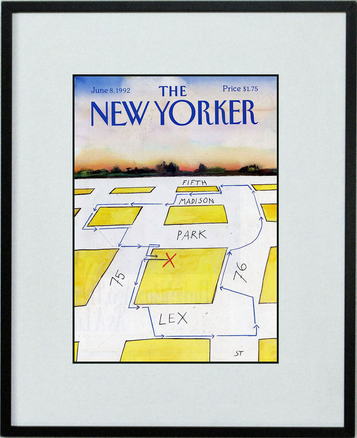 Saul Steinberg's Upper East Side, 1992~P77683505