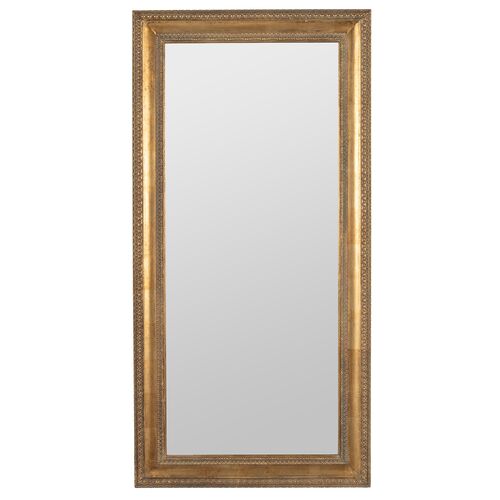 Corwin Floor Mirror, Antique Gold