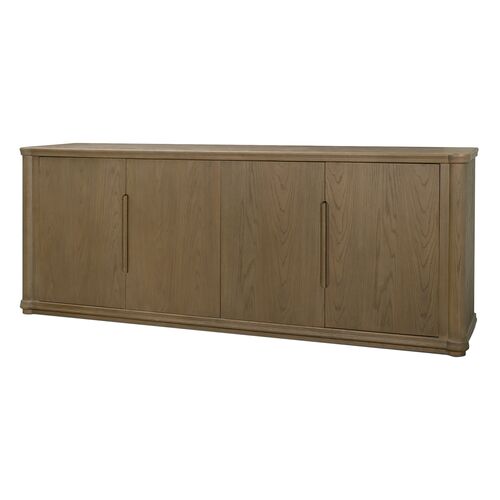 Estrella Wood 4-Door Closed Sideboard, Medium Brown Estrella Wood 4-Door Closed Sideboard, Medium Brown