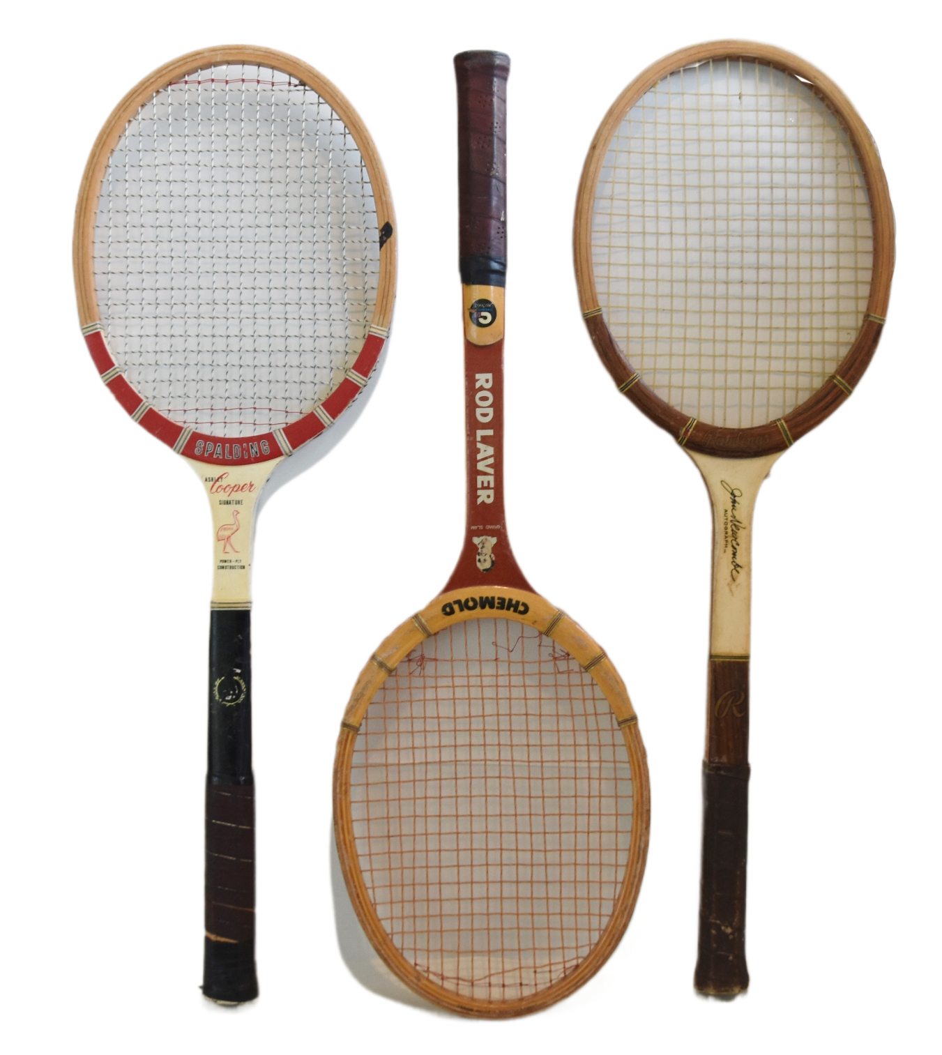Vintage Decorative Tennis Racquets, S/3~P77690489