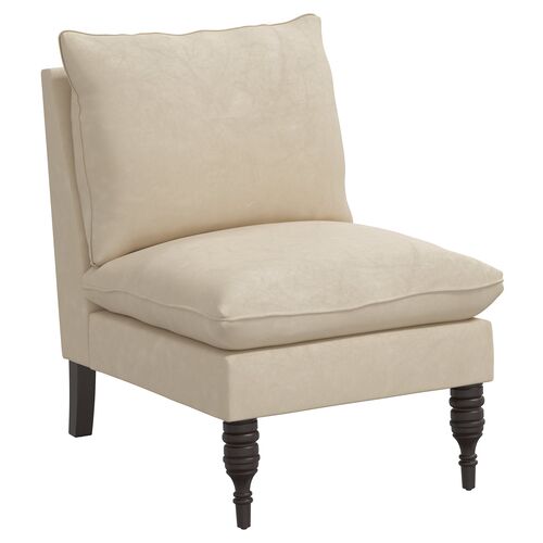 Daphne Slipper Chair, Faux Leather~P77603662