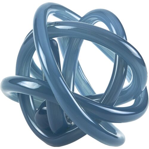 Handblown Glass Knot, Smokey Blue~P77640632
