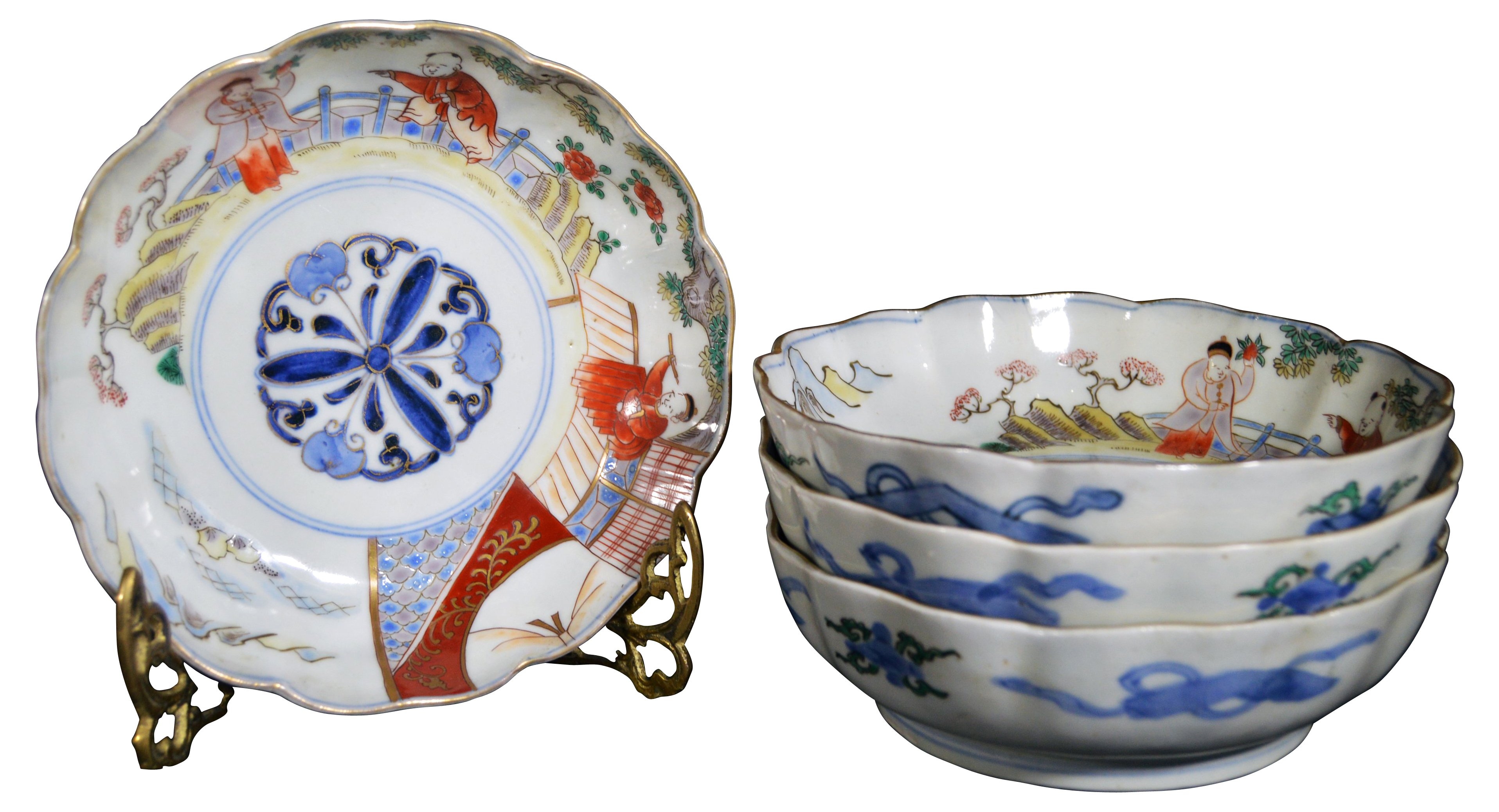 Antique Hand-Painted Imari Bowls, S/4~P77299912