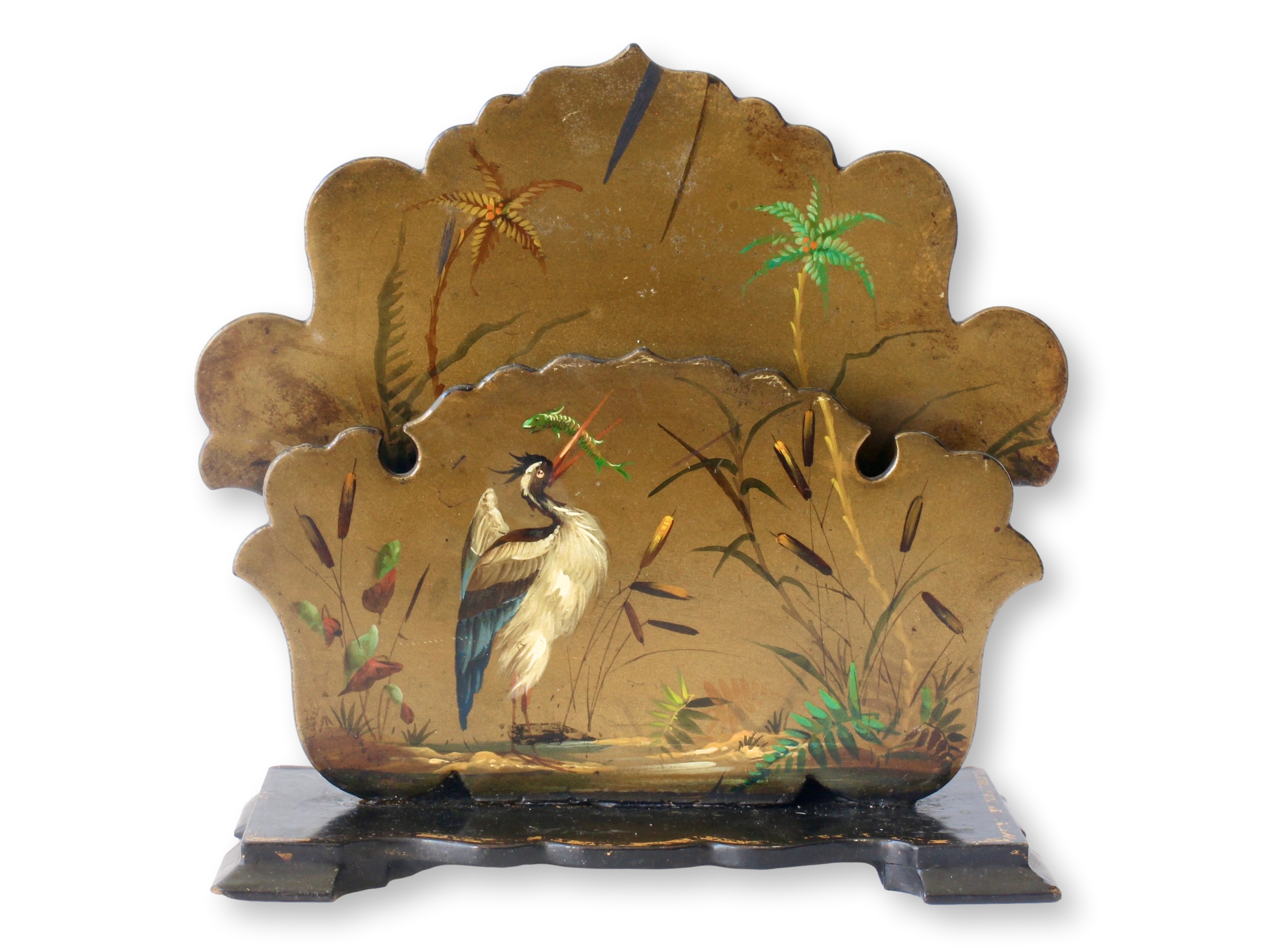 French Papier Mâch�� Lacquer Letter Rack~P77702637