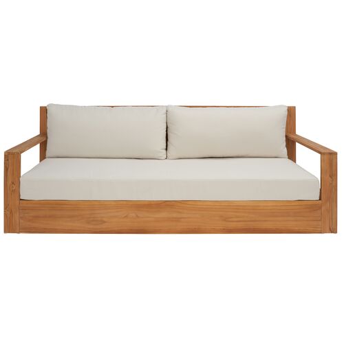 Gavriel Outdoor Teak Patio Sofa Gavriel Outdoor Teak Patio Sofa