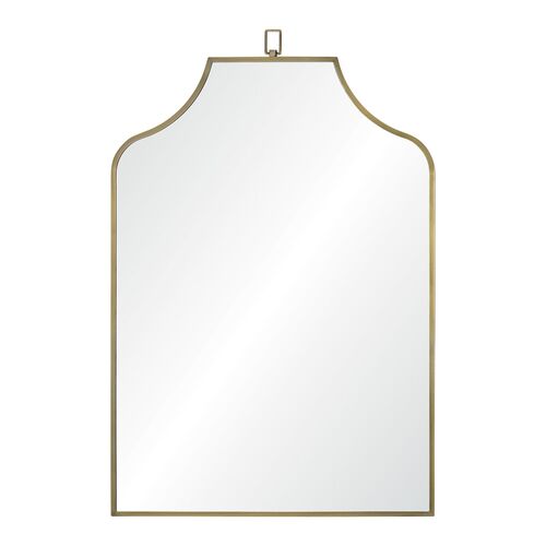 Helios Wall Mirror, Antique Brushed Brass