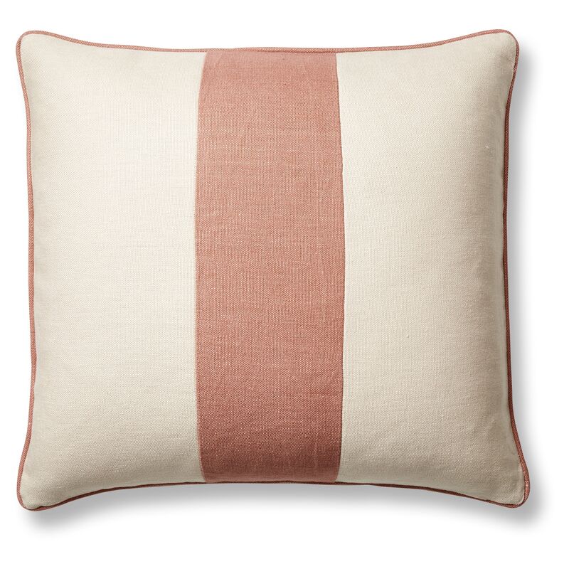 Blakely 20x20 Pillow, Rose/Sand
