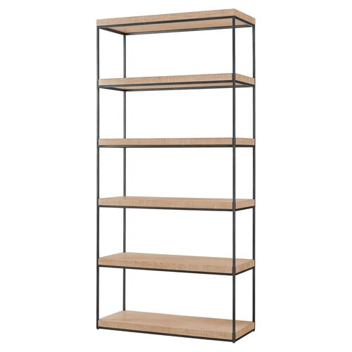 Metal and Wood Bookcase