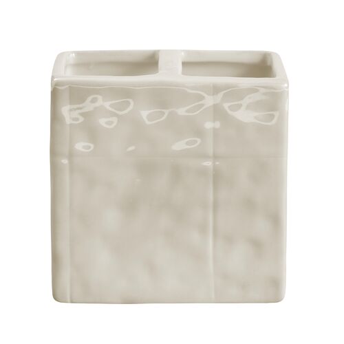 Perla Toothbrush Holder, Ivory