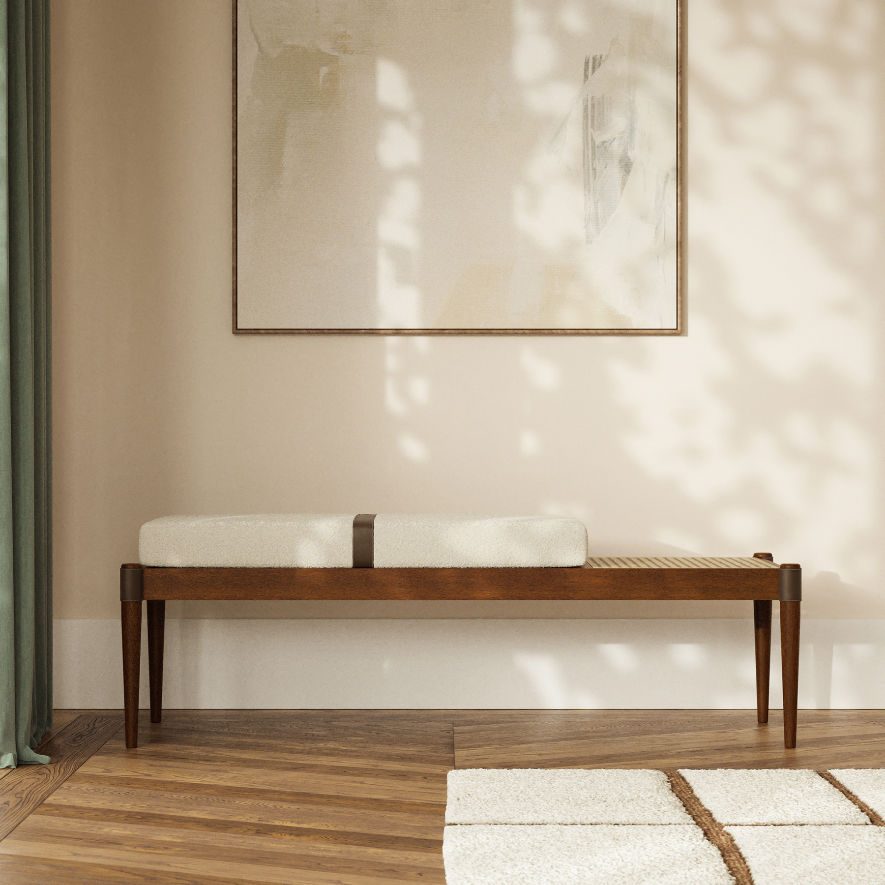 Callisto Cane/Boucle Bench | One Kings Lane