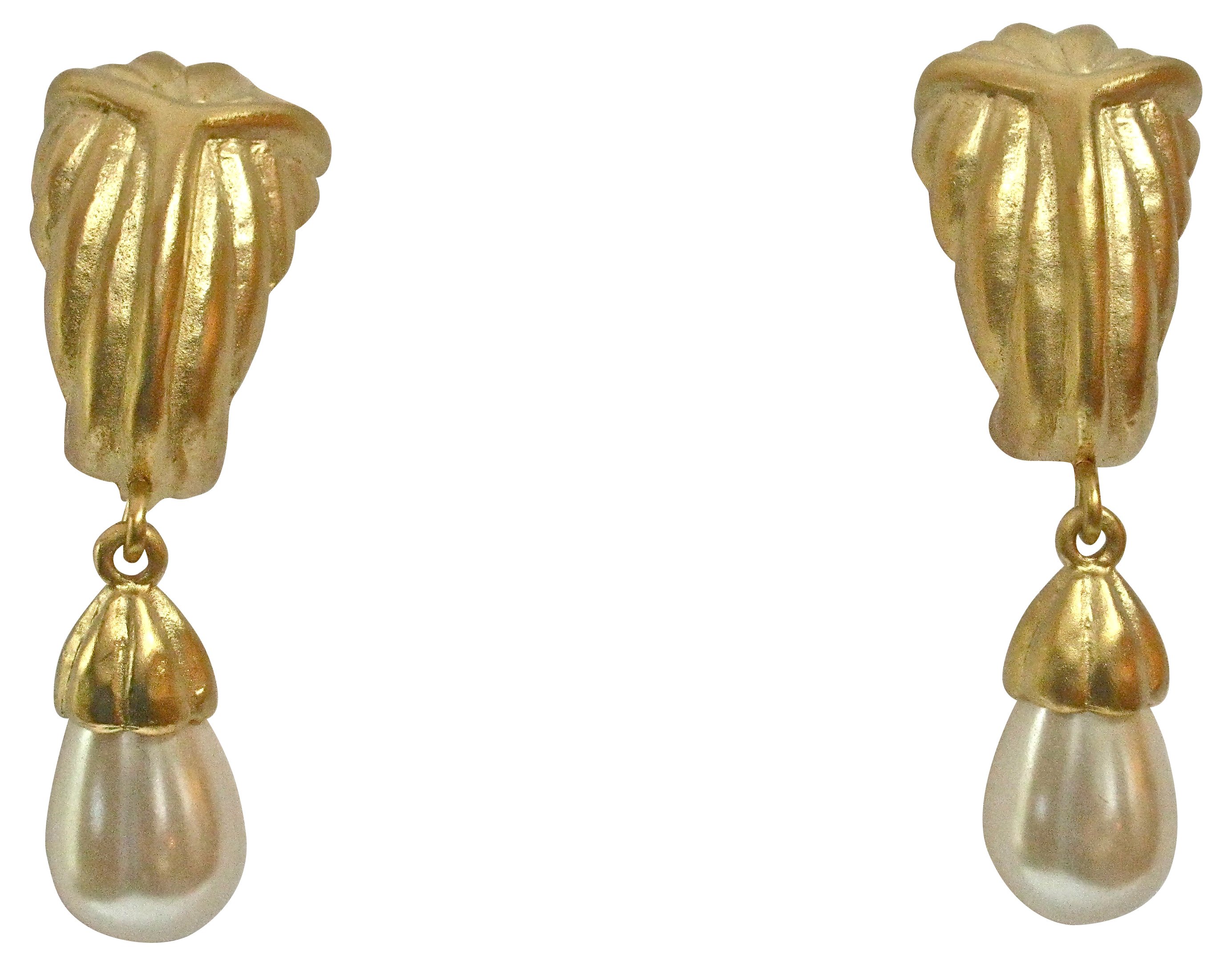 Givenchy Matte Gold Drop Earrings