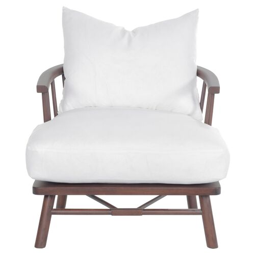 Bauer Chair, Chocolate/Ivory Linen~P77599940