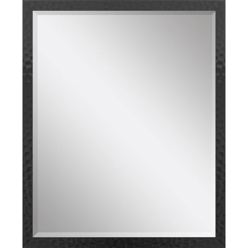 Lacquered Black Honeycomb Beveled Wall Mirror Lacquered Black Honeycomb Beveled Wall Mirror
