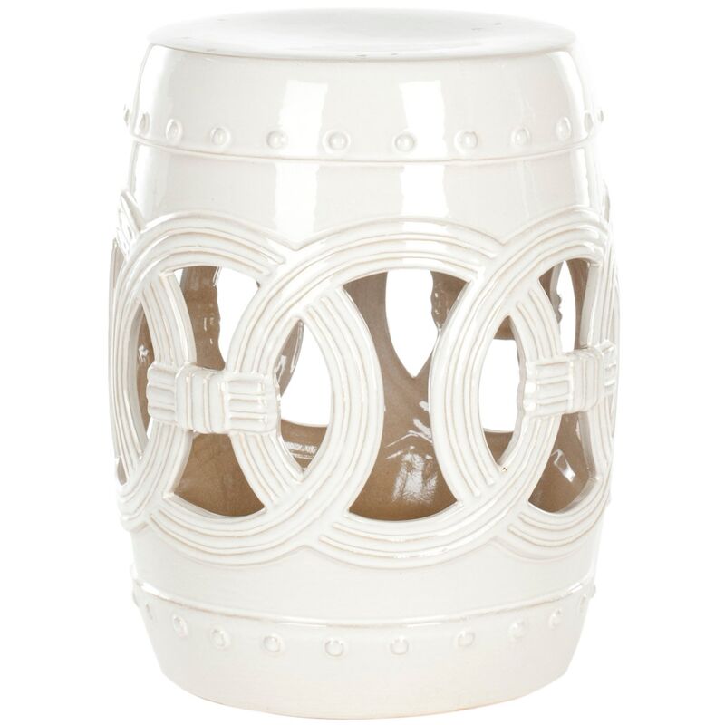 Zoe Ceramic Garden Stool Antique White One Kings Lane