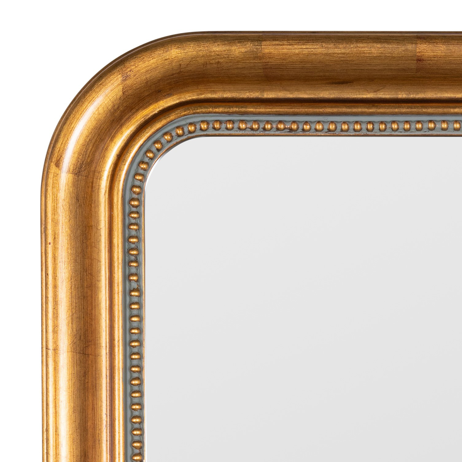 Mason Floor Mirror, Antiqued Gold