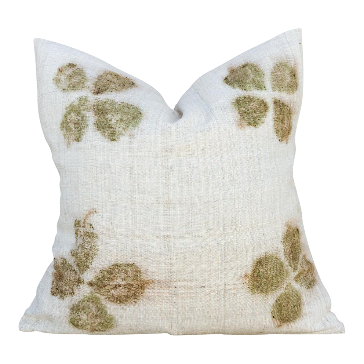Lemla Leaf Printed Organic Silk Pillow~P77651816