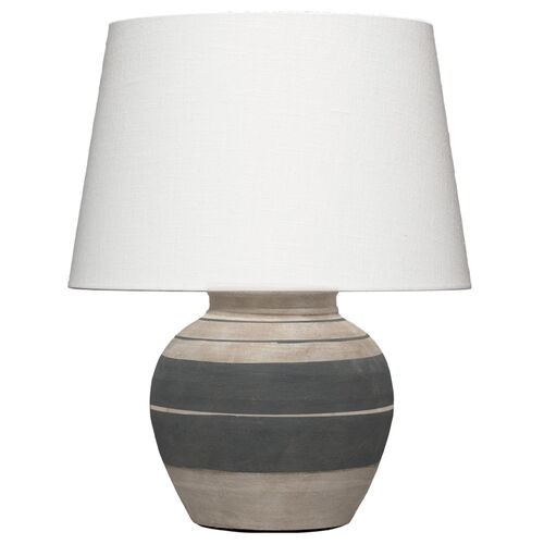 Bernard Table Lamp, Beige/Dark Grey